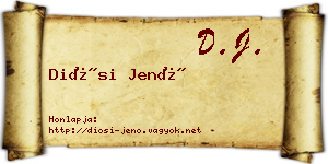 Diósi Jenő névjegykártya